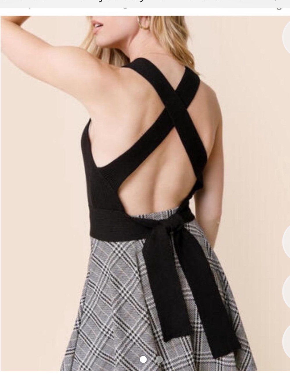 Black Sweater Tank Top with Trendy Criss-Cross Tie Back | Like New